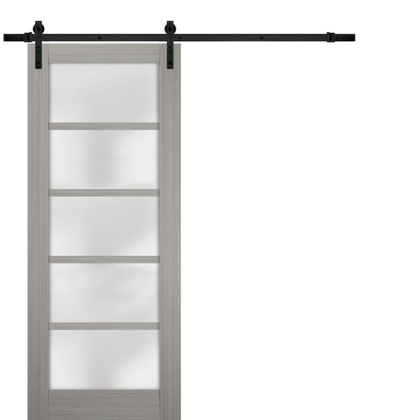 Sartodoors Barn Interior Door, 32" x 80", Gray QUADRO4002BD-B-SSS-32 - main